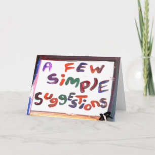 a few simple suggestions recovery card