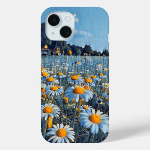 A field full of blooming camomiles iPhone 15 case
