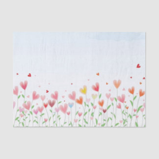 A Field of Hearts Tissue Paper