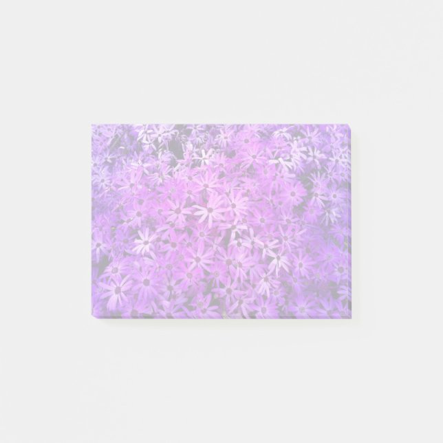 A field of Purple and Pink Daisies Post-it Notes (Front)