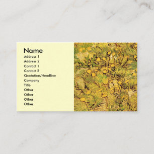 A Field of Yellow Flowers by Vincent van Gogh Business Card