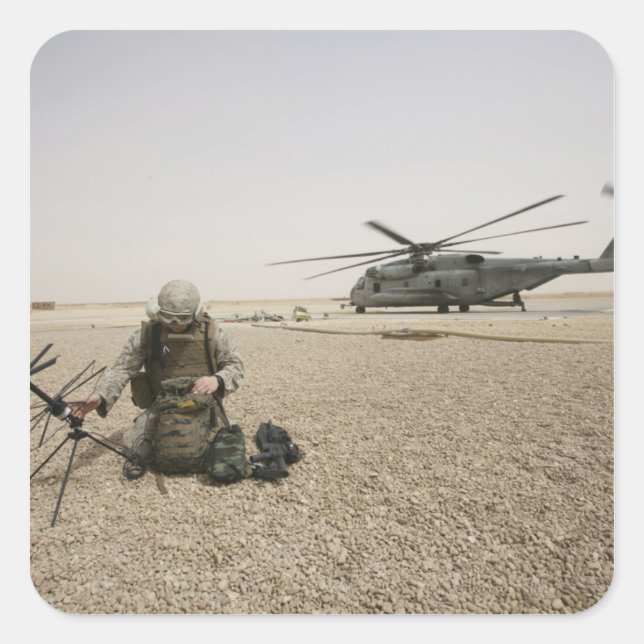 A field radio operator square sticker (Front)