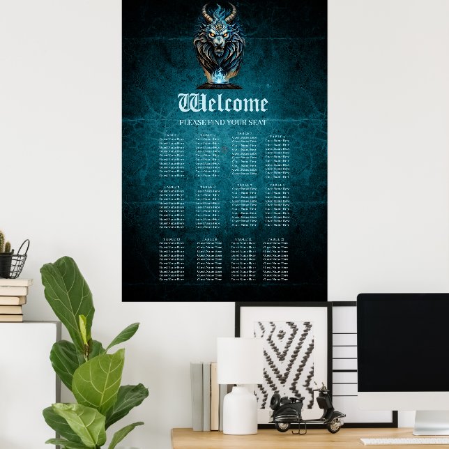 A fierce blue animal, a majestic creature poster (Home Office)