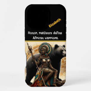 A fierce warrior queen commands nature's power iPhone 16 pro max case