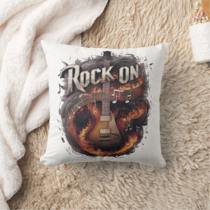 A fiery guitar rocking through the night cushion