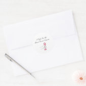 A Fight For Her Logo1, I Fight For Her Breast C... Classic Round Sticker (Envelope)