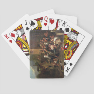 A Fight Outside a Tavern Playing Cards