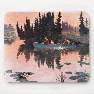 A Fine Catch by John Clymer Mouse Pad