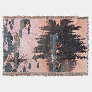 A Fine Catch by John Clymer Throw Blanket