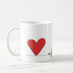 A fine line Red Coffee Mug