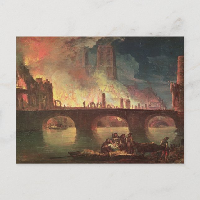 A Fire at the Hotel-Dieu in 1772 Postcard (Front)