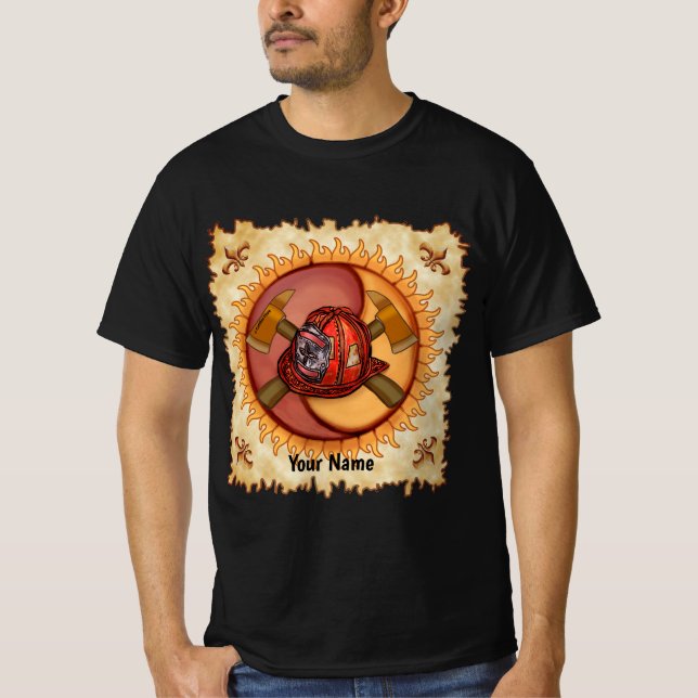 A Firefighter Yin Yang T-Shirt (Front)
