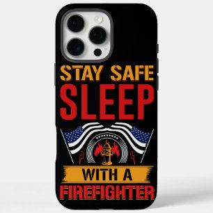 A firefighter's spirited message on a bold t-shirt iPhone 16 pro max case