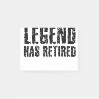 A FIREFIGHTING LEGEND HAS RETIRED Tee Funny Retire Post-it Notes