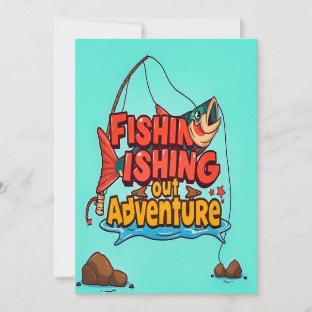 A Fishing Adventure Awaits Invitation (Front)