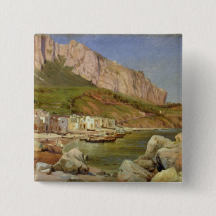 A Fishing Village at Capri 15 Cm Square Badge