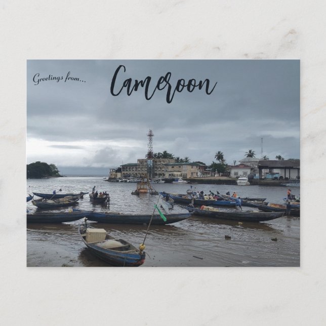 A Fishing Village in Cameroon Postcard (Front)