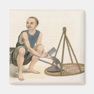 A Fishmonger, plate 39 from 'The Costumes of China Magnet