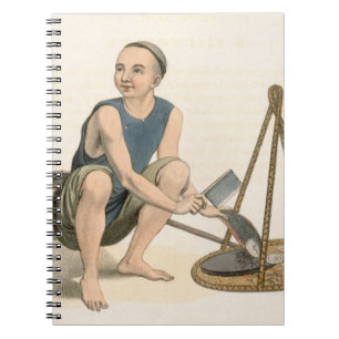 A Fishmonger, plate 39 from 'The Costumes of China Notebook