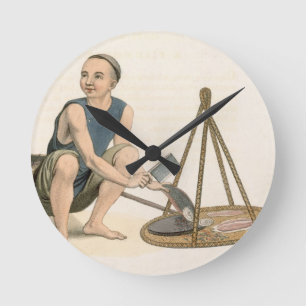 A Fishmonger, plate 39 from 'The Costumes of China Round Clock