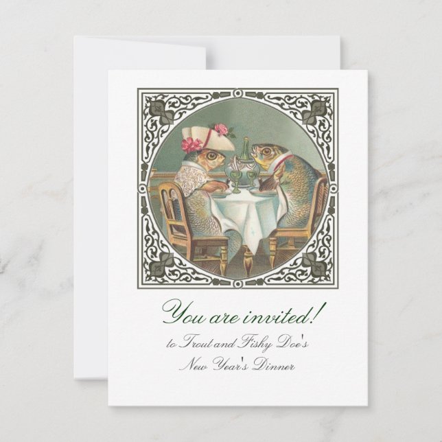 A Fishy Date Customisable Invitation (Front)