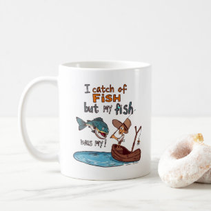 A Fishy Surprise on the Line Coffee Mug