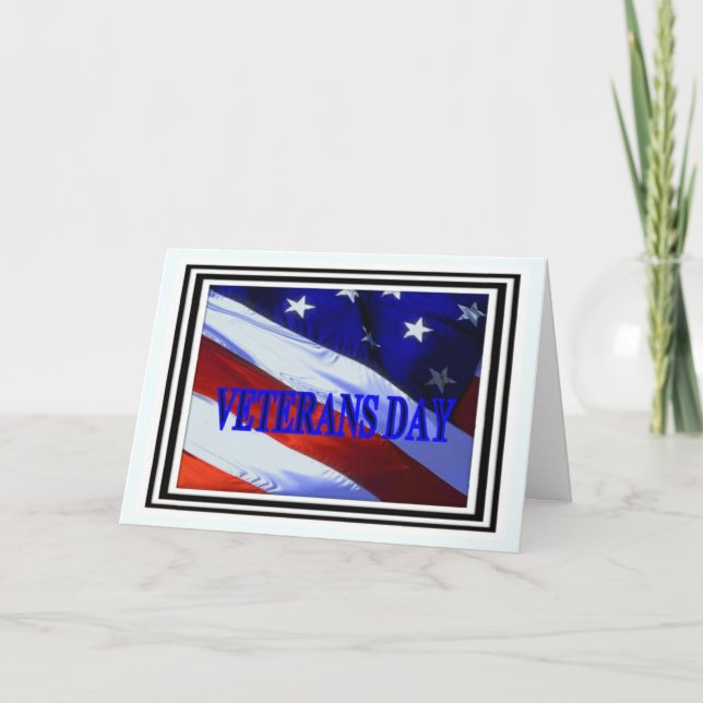 A Flag for our Veterans Thank You Card (Front)