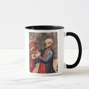 A Flautist, detail from a screen Mug