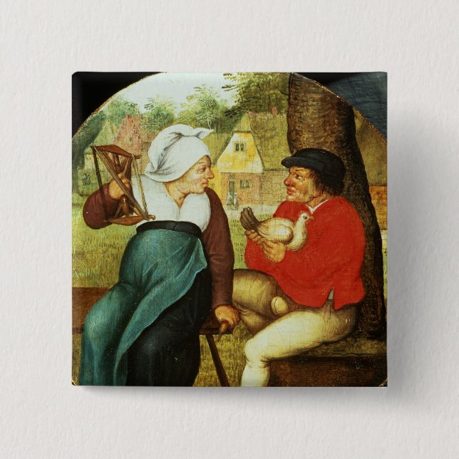 A Flemish Proverb 15 Cm Square Badge (Front)