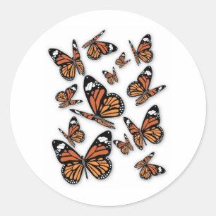 A Flight of Butterflies Classic Round Sticker