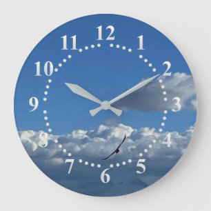 A flight under the clouds large clock