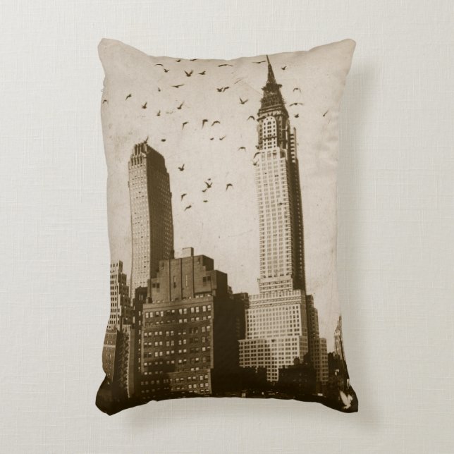 A flock of birds flying decorative cushion (Front(Vertical))