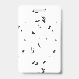 A flock of birds flying in the sky. ID badge