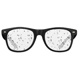 A flock of birds flying in the sky. retro sunglasses