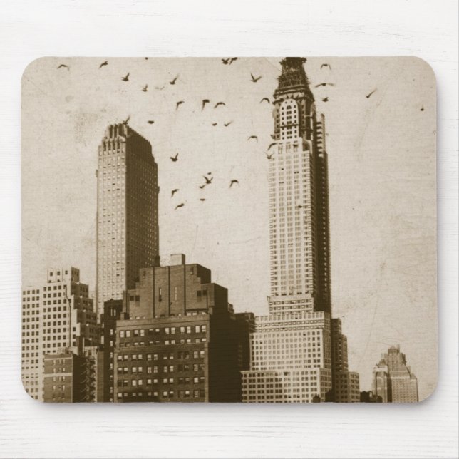 A flock of birds flying mouse pad (Front)