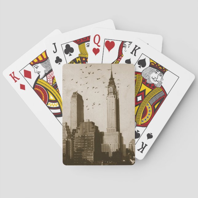 A flock of birds flying playing cards (Back)