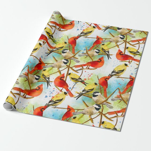 A Flock of Feathers  Wrapping Paper (Unrolled)