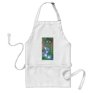 A Flock of Seven Swans-A-Swimming  Standard Apron