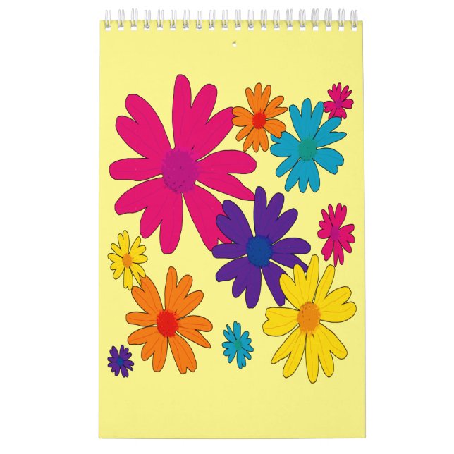 A floral bed of daisy flowers  calendar (Cover)