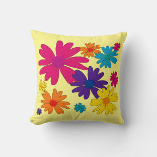 A floral bed of daisy flowers  cushion