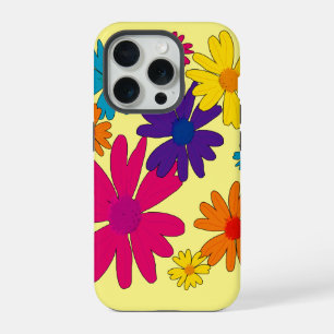 A floral bed of daisy flowers iPhone 15 pro case