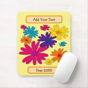 A floral bed of daisy flowers mouse pad
