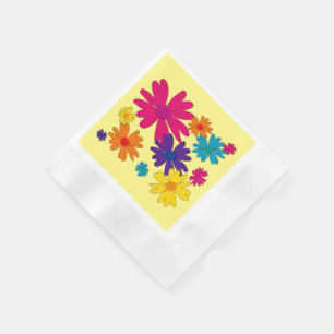 A floral bed of daisy flowers napkin