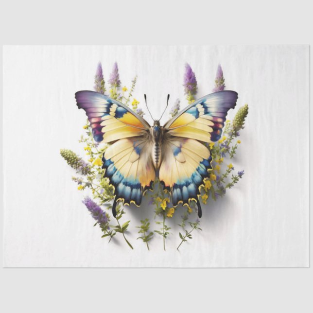 A Floral Butterfly Series Design 16 Tissue Paper (Front)