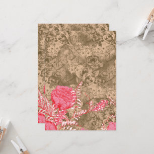 A floral design featuring vibrant pink peonies at  invitation