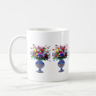 A floral design typically features a varie new 🤗 coffee mug