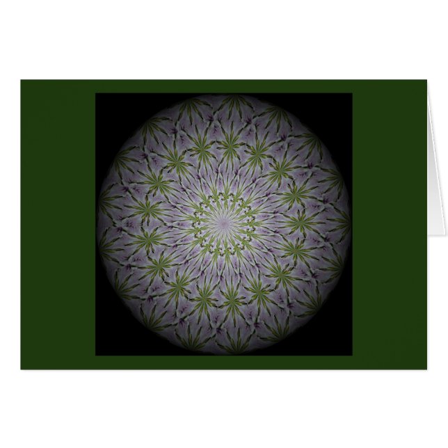 a floral mandala card for centring (Front Horizontal)