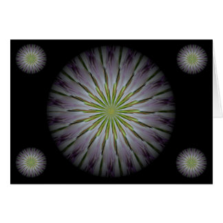 a floral mandala card for centring