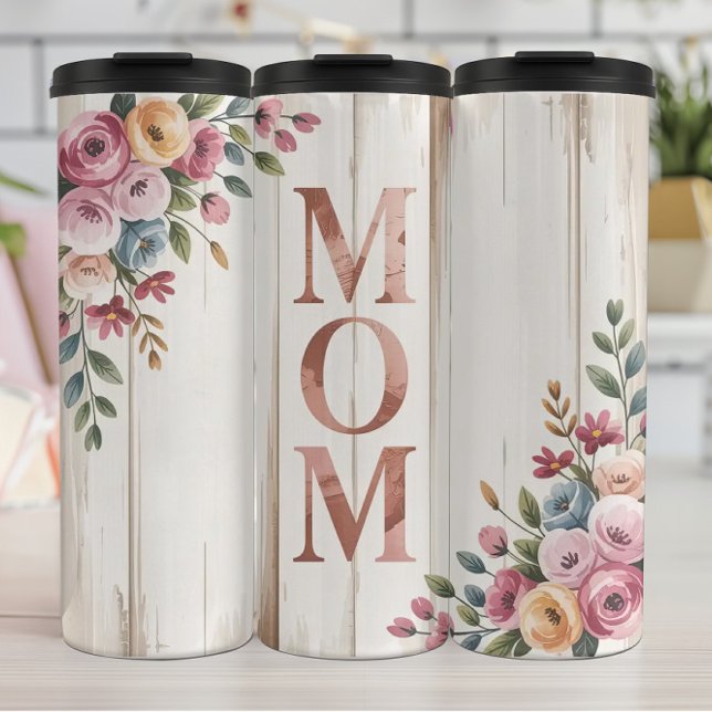 A Floral Mum Greeting Thermal Tumbler (Creator Uploaded)