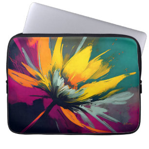 A Floral Odyssey – Expressive Bloom In Motion Laptop Sleeve